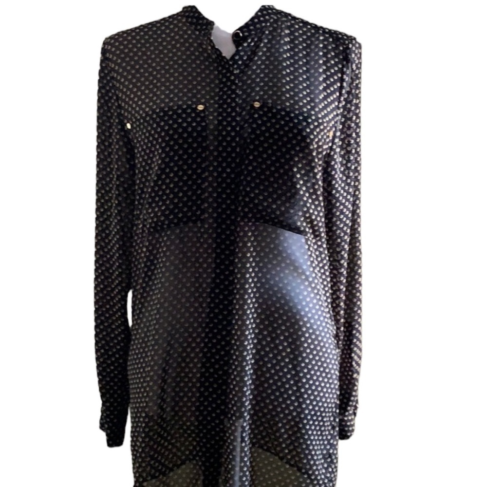 Michael kors dimond print top size medium black beige